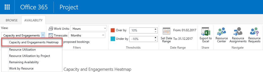 Using Resource Engagements in MS Project 2016 10