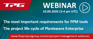 Banner Webinar Planisware Enterprise TPG The Project Group