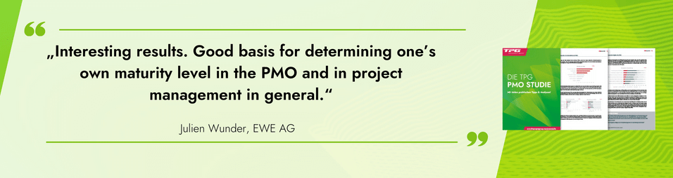 PMO Survey: Quote Julien Wunder, EWE AG