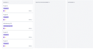 Project management with Jira – Team-specific backlog consisting of multiple projects