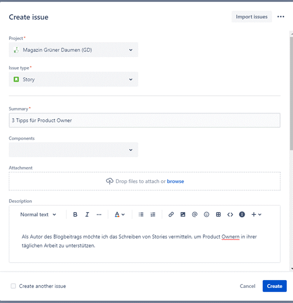 Jira Tips for Product Owners – Mandatory fields for Jira Stories