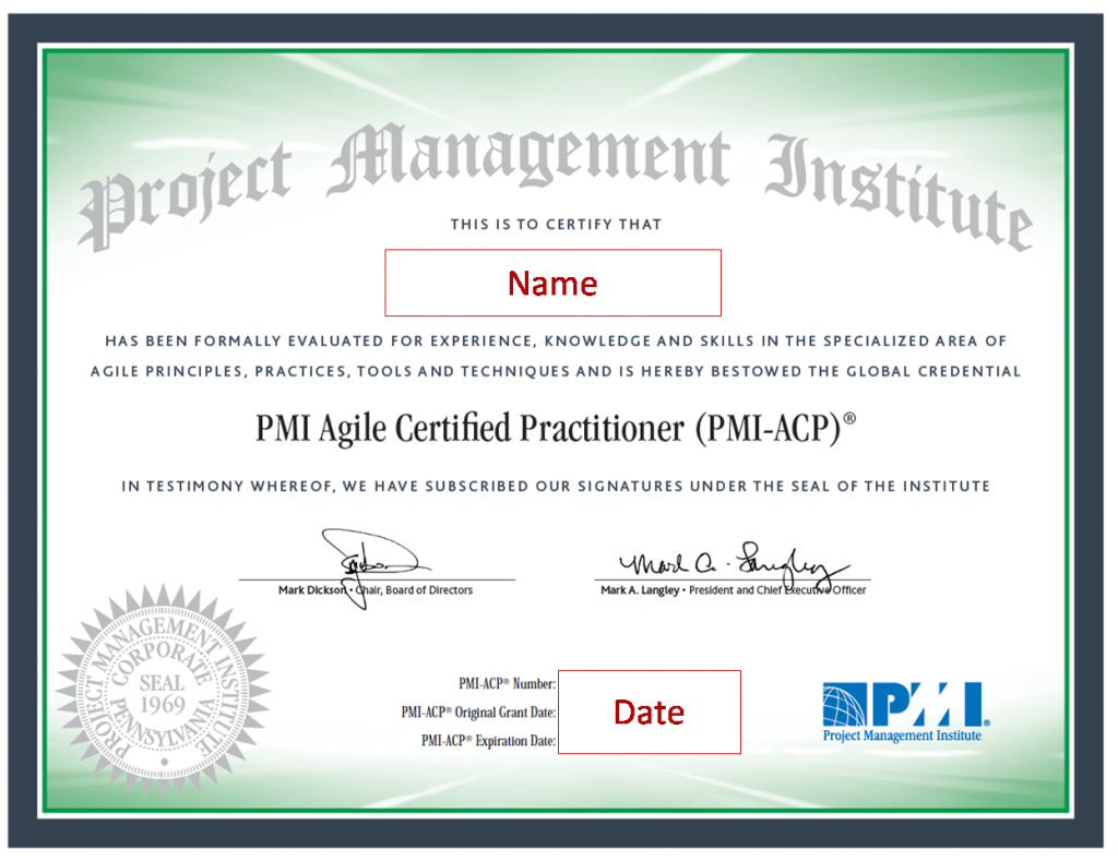 Agiles Projektmanagement Zertifizierungen - PMI-ACP Zertifikat