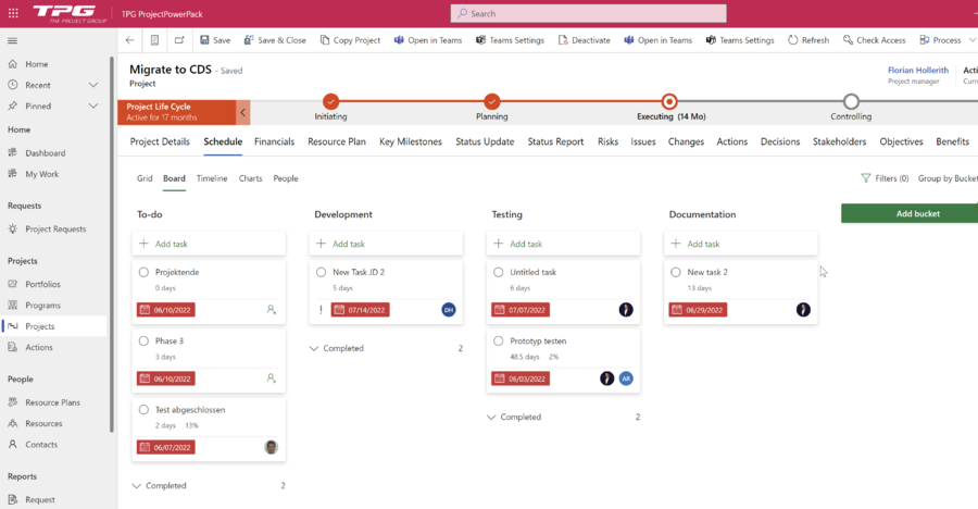 Microsoft Office 365 Project Management - Board