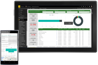 MS Power BI runs on mobile and local devices